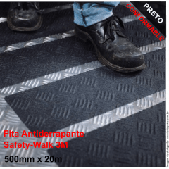 Fita Antiderrapante Safety Walk 3M : Conformable - Preto - 500mm x 20m